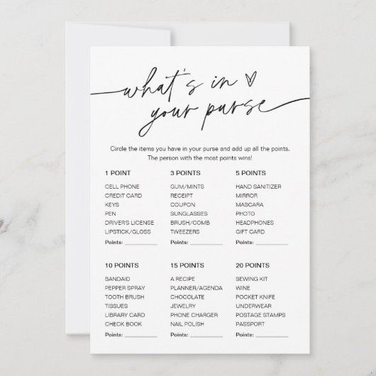 ALLES, was in deinem Brautparty steckt Einladung (Vorderseite)