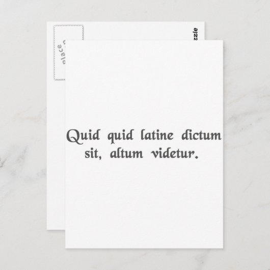 Alles, was in Latein gesagt wird, klingt tief grei Postkarte (Vorne/Hinten)