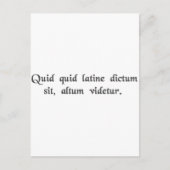 Alles, was in Latein gesagt wird, klingt tief grei Postkarte (Vorderseite)