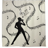 Alles, was Jazz Tanz Goldenes Musikdesign Duschvorhang (Vorderseite)