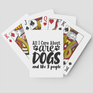 Alles, was mich interessiert, sind Hunde und so et Spielkarten