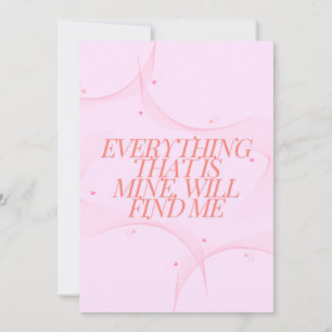 Alles, was mir gehört, wird mich finden feiertagskarte