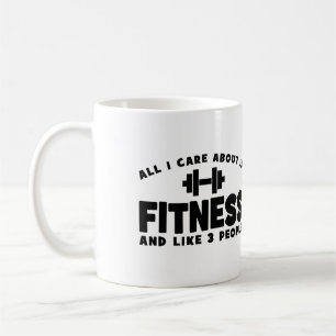 Alles, was mir wichtig ist, ist Fitness - Funny Fi Kaffeetasse