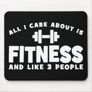 Alles, was mir wichtig ist, ist Fitness - Funny Fi Mousepad