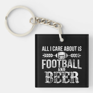 Alles, was mir wichtig ist, ist Fußball und Bier Schlüsselanhänger