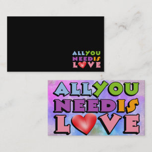 Alles, was Sie brauchen, ist die Liebe Business Ca Visitenkarte