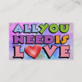 Alles, was Sie brauchen, ist die Liebe Business Ca Visitenkarte (Rückseite)