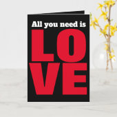 Alles, was Sie brauchen, ist die Liebe geklappte G Karte (Gelbe Blume)