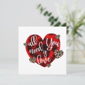 Alles, was Sie brauchen, ist die Liebe-Karte (Stehend Vorderseite)
