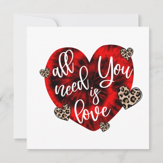 Alles, was Sie brauchen, ist die Liebe-Karte (Vorderseite)