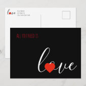 Alles was Sie brauchen ist die Valentinkarte der L Ankündigung (Vorne/Hinten)