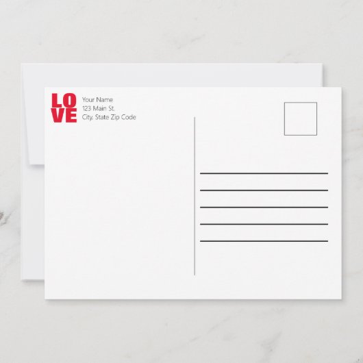 Alles was Sie brauchen ist die Valentinkarte der L Ankündigung (Rückseite)