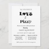 Alles, was Sie brauchen, ist ein Liebe- und Pizza- Einladung (Vorderseite)