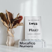Alles, was Sie brauchen, ist ein Liebe- und Pizza- Poster