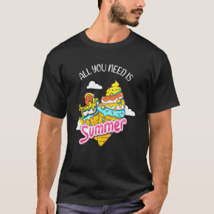 Alles, was Sie brauchen, ist Eiscreme Coole Liebe T-Shirt