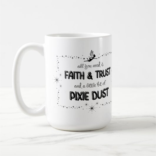 Alles, was Sie brauchen, ist FAITH & TRUST und ein Kaffeetasse (Links)