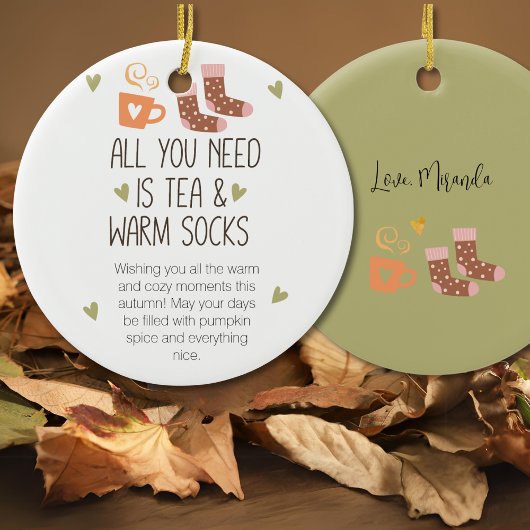 Alles, was Sie brauchen, ist Herbst mit einer benu Keramik Ornament