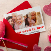 ALLES, WAS SIE BRAUCHEN, IST LIEBE 2 Foto Valentin Mitteilungskarte