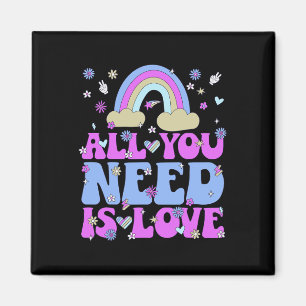 Alles was Sie brauchen ist Liebe 60er 70er Retro G Magnet