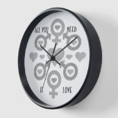 Alles was Sie brauchen ist Liebe Akrylenuhr Uhr (Winkel)