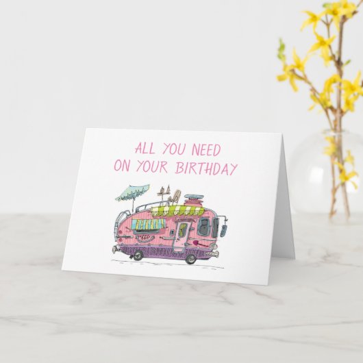 ALLES, WAS SIE BRAUCHEN, IST LIEBE/CAMPER/ME AUF D KARTE (Gelbe Blume)