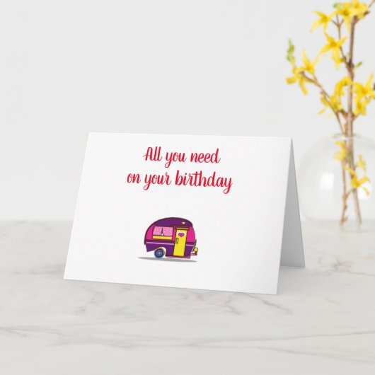 ALLES, WAS SIE BRAUCHEN, IST LIEBE/CAMPER/ME AUF D KARTE (Gelbe Blume)