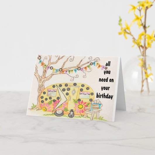 ALLES, WAS SIE BRAUCHEN, IST LIEBE/CAMPER/ME AUF D KARTE (Gelbe Blume)