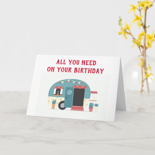 ALLES, WAS SIE BRAUCHEN, IST LIEBE/CAMPER/ME AUF D KARTE (Gelbe Blume)