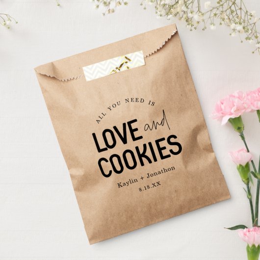 Alles was Sie brauchen ist Liebe & Cookies Hochzei Geschenktütchen (Versiegelt)