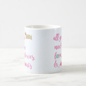 Alles was Sie brauchen ist Liebe Dackel & Donuts K Kaffeetasse (Mittel)