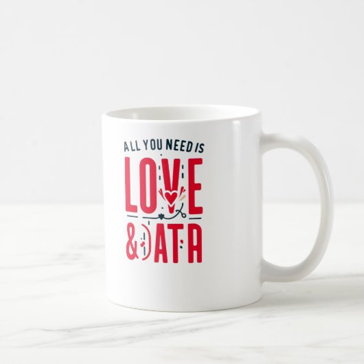 Alles was Sie brauchen ist Liebe & Daten - Funny T Kaffeetasse (Rechts)