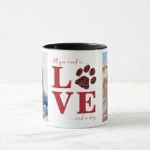 Alles, was Sie brauchen, ist Liebe & ein Hund pers Tasse (Zentrum)