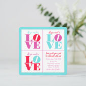 Alles, was Sie brauchen, ist LIEBE Einladung (Stehend Vorderseite)