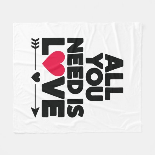 Alles, was Sie brauchen, ist Liebe - Gemütliches K Fleecedecke (Vorderseite (Horizontal))