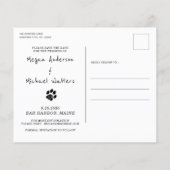 Alles was Sie brauchen ist Liebe Hund Save the Dat (Rückseite)