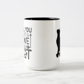 Alles, was Sie brauchen, ist Liebe - Kaffee-Katzen Zweifarbige Tasse (Mittel)