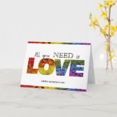 Alles was Sie brauchen ist LIEBE LGBTQ Karte (Gelbe Blume)