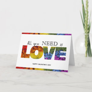Alles was Sie brauchen ist LIEBE LGBTQ Karte