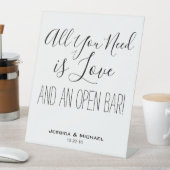 Alles, was Sie brauchen, ist Liebe lustige Hochzei Sockelschild (In Situ)