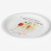 Alles was Sie brauchen ist Liebe & Mimosas Brautpa Pappteller (Schrägansicht)