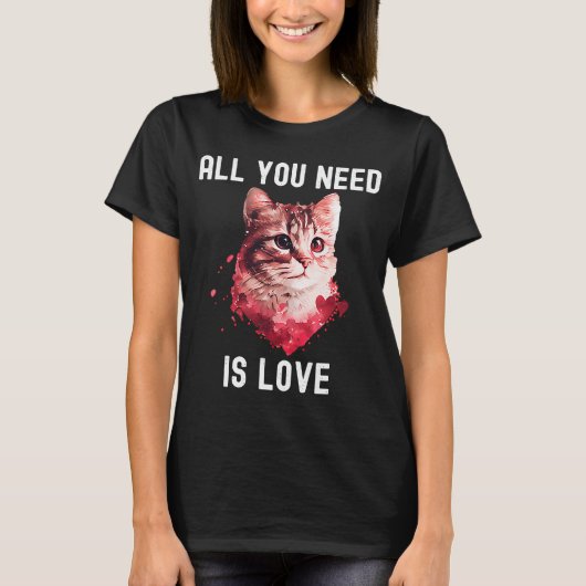Alles, was Sie brauchen, ist Liebe mit Herzblut T-Shirt (Vorderseite)