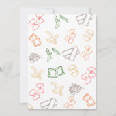 Alles was Sie brauchen ist Liebe & Pasta Brautpart Einladung (Rückseite)