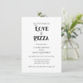 Alles was Sie brauchen ist Liebe & Pizza Brautpart Ankündigung (Stehend Vorderseite)