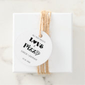 Alles was Sie brauchen ist Liebe & Pizza Brautpart Geschenkanhänger (Beispiel)
