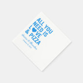 Alles was Sie brauchen ist Liebe & Pizza Moderne H Serviette (Ecke)