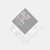 Alles was Sie brauchen ist Liebe & Pizza Moderne H Serviette (Ecke)