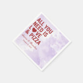 Alles was Sie brauchen ist Liebe & Pizza Moderne H Serviette (Ecke)