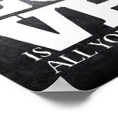 Alles, was Sie brauchen, ist Liebe Quote Poster (Ecke)