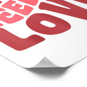 Alles, was Sie brauchen, ist Liebe Retro Style Val Poster (Ecke)