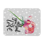 Alles, was Sie brauchen, ist Liebe Rose Magnet (Horizontal)